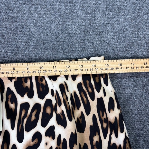 Chico's Leopard Scuba Pencil Skirt Women Size 0 Tan Brown Animal Print NWT - Picture 5 of 8